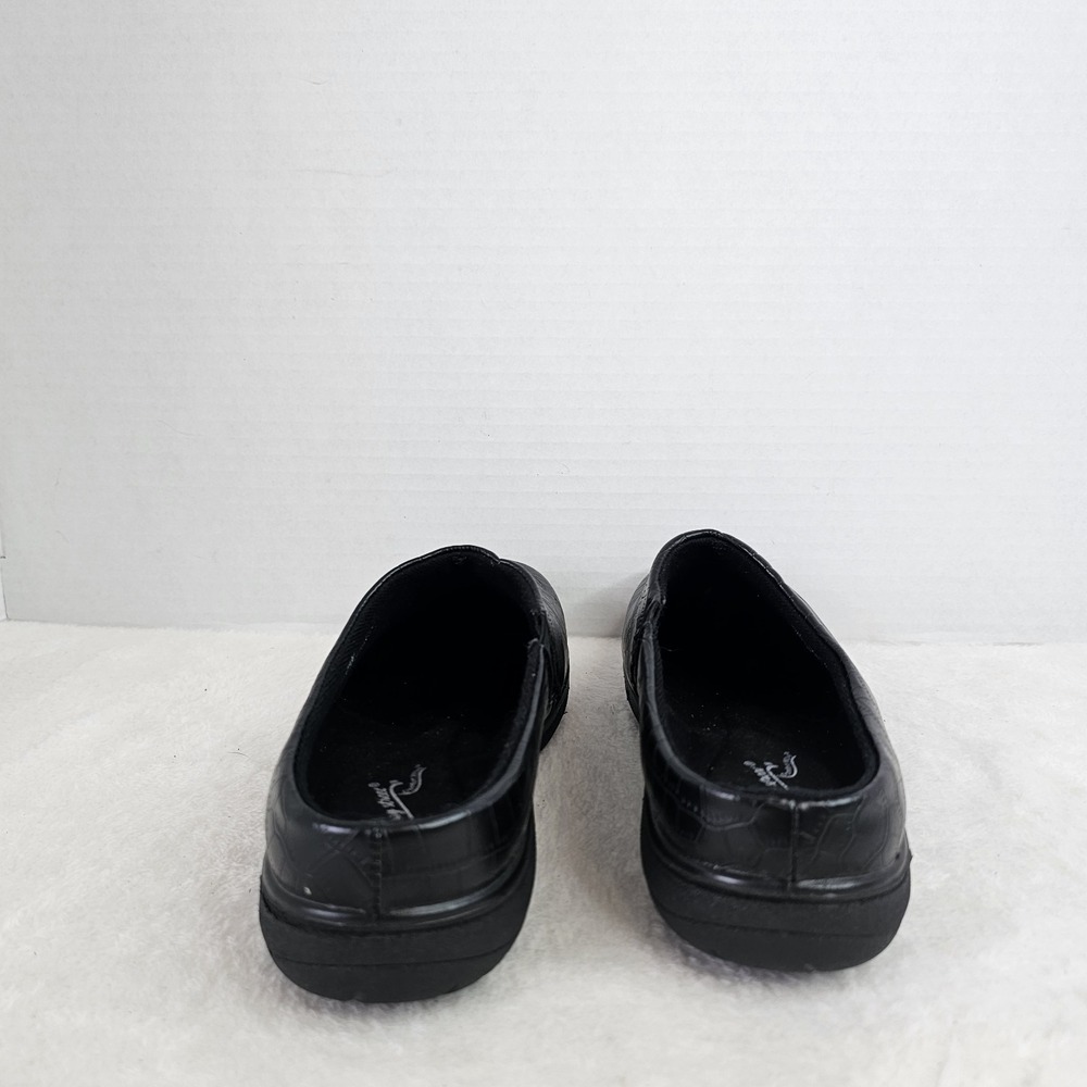 Easy Street Clog Casual Shoes Black Women's 8.5M Leather Slip-On - Picture 2 of 8